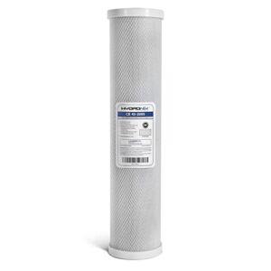 Hydronix CB-45-2005 Universal 4.5″ x 20” Whole House Water Filter Replacement Cartridge, Commercial & Industrial, NSF Coconut Shell Activated Carbon Block CTO, 5 Micron (1 Pack)