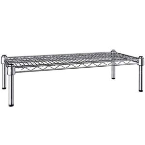 14 inch x 30 inch Chrome Dunnage Shelf with 8 inch Posts. Storage Shelf. Garage Storage Shelves. Shelving Units and Storage. Food Storage Shelf. Storage Rack. Bakers Racks