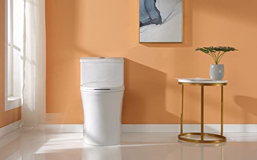 HOROW T0338W Elongated One Piece Toilet with Comfort Chair Seat ADA Height 17.3″, Power Dual Flush 0.8/1.28 GPF and MAP 1000g, Standard White Toilet Bowl | The Storepaperoomates Retail Market - Fast Affordable Shopping