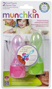 Munchkin Click Lock Food Pouch Spoon Tips – 2 Ea Colors May Vary