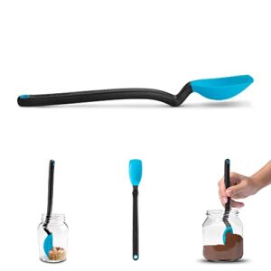Dreamfarm Mini Supoon | Non-Stick Silicone Sit Up Scraping & Cooking Spoon with Measuring Lines | Dreamfarm Blue