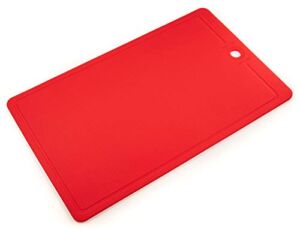 Generic Lagomian Silicone Cutting Board, Non Slip Chopping Board, Dishwasher Safe, Easy Grip Handle, BPA FREE, Flexible Chopping Mat, Red, Large, SCB01-RD-L