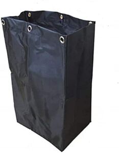 HYFT-HOME Replacement Janitorial Cart Bag,Waterproof High Capacity Thickened Housekeeping Commercial Janitorial Cleaning Cart Bag(16 x 11 x 27inches) (Black), One Size