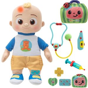 CoComelon Boo Boo JJ Deluxe Feature Plush – Includes Doctor Checkup Bag, Bandages, and Accessories to Care for JJ – 8 Total Accessories – Amazon Exclusive