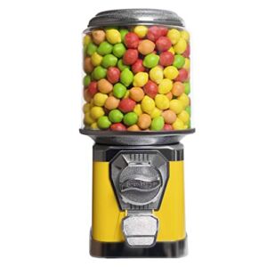 Gumball Machine for Kids – Yellow Vending Machine with Cylinder Globe – Bubble Gum Machine for Kids – Home Vending Machine – Coin Gumball Machine – Bubblegum Machine – Gum Ball Machine Without Stand