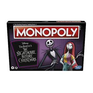 Monopoly: Disney Tim Burton’s The Nightmare Before Christmas Edition Board Game, Fun Family Game, Board Game for Kids Ages 8 and Up (Amazon Exclusive)