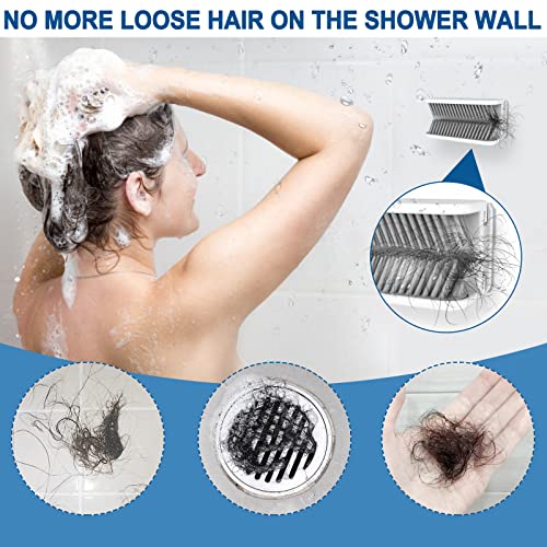 JCHOUS Shower Hair Catcher Wall, Hair Catcher for Shower Wall Hair Collector for Drain, Hair Trap for Shower, Drain Protector (White) | The Storepaperoomates Retail Market - Fast Affordable Shopping