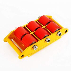 8 Ton Machinery Mover Machine Skate Roller Mover Cargo Trolley 8T Industrial Machinery Mover Skate Machinery Roller Mover Cargo Trolle – – Yellow