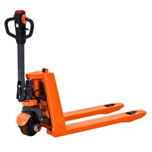 Tory Carrier Full Electric Pallet Jack Mini Type Power Lithium Battery Pallet Truck 3300lb Capacity 48″ x27″ Fork Size for Material Handling