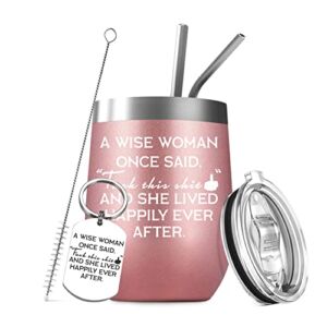 Funny Gifts for Women – Unique Gifts for Mom, Wife, Sister, Daughter – Best Friend, BFF Gifts – Friendship, Divorce, Retirement, Birthday Gifts for Women, Teachers, Coworkers – 12oz Wine Tumbler