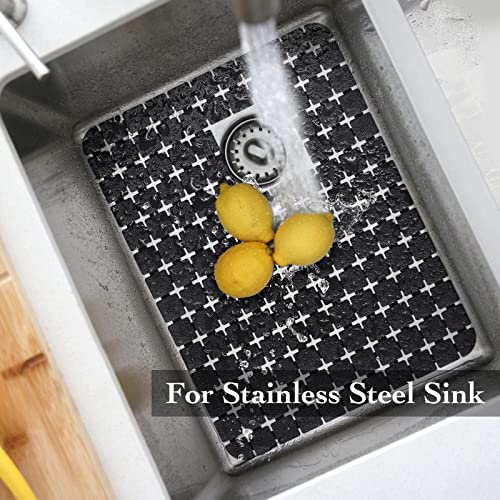 LOIOFOE 2Pcs Kitchen Sink Mats,16″ x12″ Scratch Free Sink Protector for Stainless Steel/Porcelain Sink,Modern Design Dish Drying Mat, a Nice Touch for Your Kitchen | The Storepaperoomates Retail Market - Fast Affordable Shopping