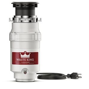Waste King L-111 Garbage Disposal with Power Cord, 1/3 HP , Gray
