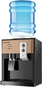 Top Loading Water Cooler Dispenser – Desktop Electric Hot and Cold Water Dispenser,3 Temperature Settings – Boiling Water, Normal Temperature Water,Ice Water（46-59℉） for 1 to 5 Gallon Bottles