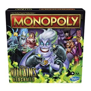 Monopoly: Disney Villains Henchmen Edition Board Game for Kids Ages 8 and Up, Play as a Classic Disney Villains Henchman (Amazon Exclusive)