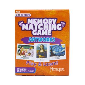 Menique. Memory Matching Game. Famous Paintings Game. 35 Pairs to Match.