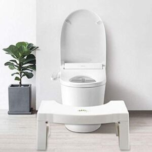 7″ Folding Squatting Toilet Stool Foldable Bathroom Stools Toilet Step Stool Comfortable Squat Aid Stool Fits All Toilets, Folds for Easy Storage