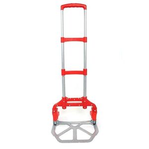 GHUYTEL 170lbs Cart Folding Dolly Collapsible Trolley Push Hand Truck Moving Warehouse