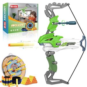 Britik Bow and Arrow for Kids Toys – Archery Set with 20 Suction Cup Arrows, Gifts for Boys Girls Toddler Age 4 5 6 7 8 Year Old