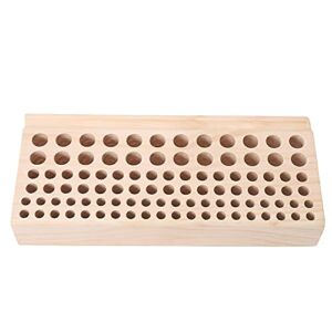 DNYSYSJ 98 Holes Leather Craft Wood Tool Holder Rack Wooden Rotary Tool Bit Holder Organizer Hand Tools Storage Kitchen Sink Silver Outdoor Sink Commercial Catering Sink