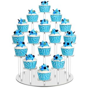 Acrylic cupcake stands for 16 Cupcakes – Display Stand, Cupcake Holder Dessert Stand Pastry Serving Platter Display for Party Wedding Birthday Holidays christmas