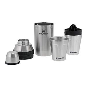 Stanley 10-02107-022 The Happy Hour Cocktail Shaker Set Stainless Steel 20OZ / .59 L shaker + Two- 7OZ / .2L cups