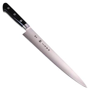 JCK Original Kagayaki CarboNext Japanese Chef’s Knife, KC-10ES Professional Sujihiki Knife, High Carbon Tool Steel Pro Kitchen Knife with Ergonomic Pakka Wood Handle, 11.8 inch