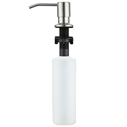 Sink Soap Dispenser Brushed Nickel, Soap Dispenser for Kitchen Sink Stainless Steel Refill from The Top Built in Sink Soap Dispenser with 13 OZ Soap Bottle | The Storepaperoomates Retail Market - Fast Affordable Shopping
