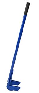 HOME-X Heavy-Duty Pallet Buster with Rotating Head, 45-Inch Powder-Coated Steel with Rubber Handle, No Assembly Required, 45″ L x 6″ W x 1 ¼” H, Blue