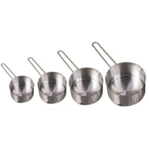 American Metalcraft MCW4 Measuring Cup Set, Stainless Steel, Wire Handle (Set of 4) Silver, 6.63 x 3.38 x 2.25 inches