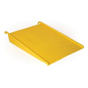 Eagle 1689 Polyethylene Low Profile Pallet Ramp, Yellow, 1500 lbs Load Capacity, 45.5″ Length, 32″ Width, 8″ Height
