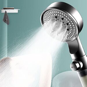 Shower Head – High-Pressure Handheld Showerhead with Carbon Filter – 5 Spray Modes – Hard Water Softener Filtered Shower Head, High Pressure 5 Spray Modes Handheld Shower Head Rain Shower Head (Gray)