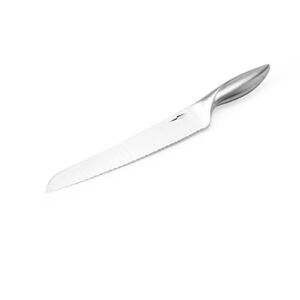 Savora Forged Japanese Stainless Steel Bread Knife with Hollow Handle, 8-Inch