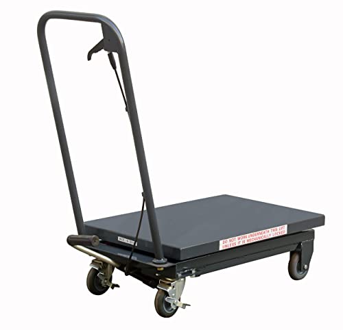 PHT Hydraulic Lift Cart, 500 Lb. Capacity, 28″ x 18″ Platform, 9″ to 28.5″ Lift Height, Includes Rubber Anti-Slip Pat, Manual Scissor Lift Table, Pake Handling Tools | The Storepaperoomates Retail Market - Fast Affordable Shopping