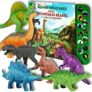Li’l-Gen Dinosaur Toys for Kids – Interactive Dinosaur Sound Book with Realistic Dinosaur Roars – 12 Large Dinosaur Toys (7″) for Kids and Toddlers – Interactive Set of Dinosaur Toys for Kids 3-5