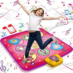 beefunni Dance Mat, Electronic Musical Dance pad,Toys for Girls 8-10,with LED Lights and 5 Game Modes, Dance Game Toy Gift for Girls,Christmas Birthday Gifts for 3 4 5 6 7 8 9 10 Year Old Girls Toys