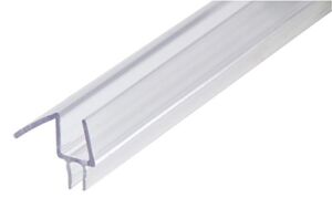 Frameless Shower Door Bottom Sweep with Drip Rail for 3/8″ Glass, 36″ Length