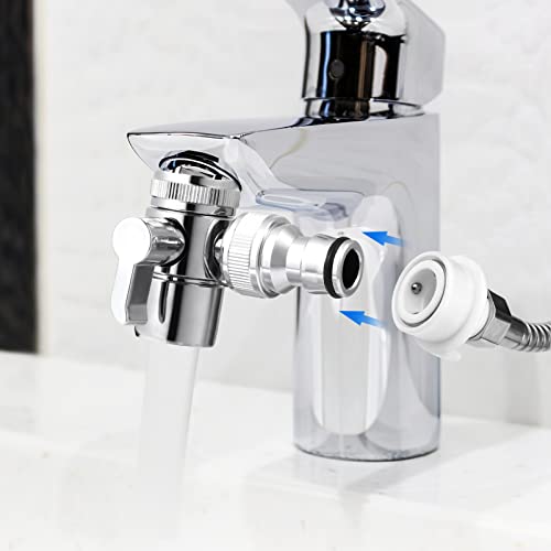 DOITOOL 2PCS Sink Faucet Diverter Valve With Aerator and Male Threaded Adapter,Faucet Adapter for Washing Machine Hose Attachment, Faucet Connector for Water Diversion | The Storepaperoomates Retail Market - Fast Affordable Shopping