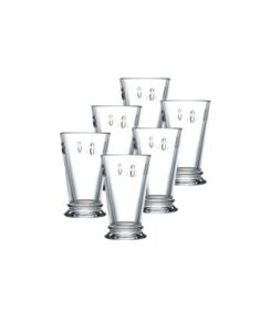 La Rochere Fine French Glassware Embossed with the iconic French Napoleon Bee 11.5-ounce Double Old Fashioned Glass, Set of 6.