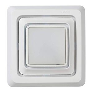 Broan-NuTone FG600S LED Lighted Grille Upgrade for Bathroom Ventilation Fans, Easy Installation for DIY, White, Square