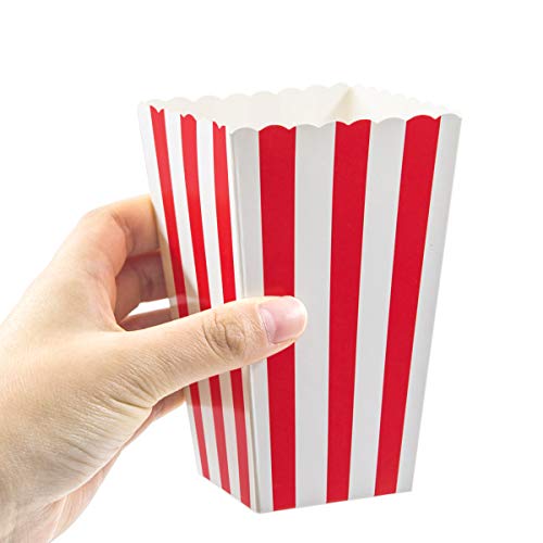 ceiba tree Popcorn Boxes Colorful Striped for Party Movie Night Mini Popcorn Bags Buckets Cardboard Container Supplies for Thursday Night Football 24Pcs | The Storepaperoomates Retail Market - Fast Affordable Shopping