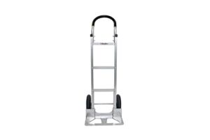 HaulPro- Fully Assembled Heavy Duty Aluminum Hand Truck -10″ Rubber Wheels-Horizontal Loop Handle- 500 lbs Load Capacity | 50.25″ High, 17.5″ Wide and 17.75″ x 9″ Diecast Nose Plate