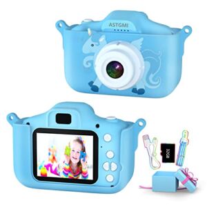 Kids Camera for Kids,Upgrade HD Digital Camera for Toddlers, Kid Camera Toys for 5 Year Old Girls Boys, Christmas Birthday Gifts for Age 3 4 5 6 7 8 Year Old with 32GB SD Card & Silicone Cover