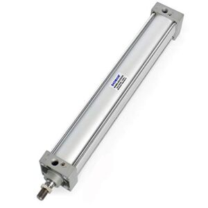Baomain Pneumatic Air Cylinder SC 63 x 500 PT 3/8, Bore: 2 1/2 inch, Stroke: 20 inch, Screwed Piston Rod Dual Action