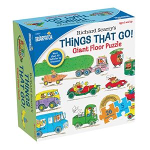 Richard Scarry Things That Go Seek and Find Giant Floor Puzzle, Learn by Finding Hidden Items from Four Classic Scenes from Richard Scarry’s bestselling Busytown Books, for Ages 3+