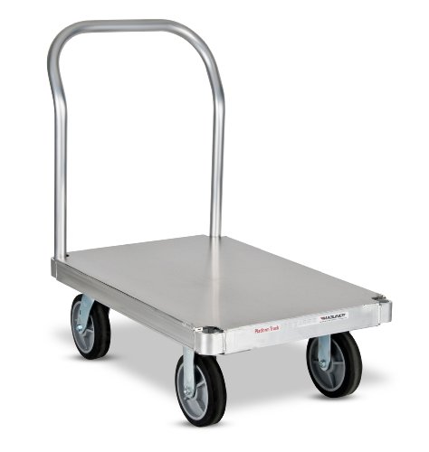Magliner PTK2448S1-Q Smooth Deck Platform Truck, Aluminum, 2700 lb Capacity, 48″ Length x 24″ Width, Silver | The Storepaperoomates Retail Market - Fast Affordable Shopping