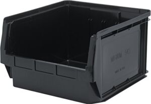 Quantum Storage QMS543BK Magnum Heavy Duty Plastic Storage Bin, 19-3/4″ x 18-3/8″ x 11-7/8″, Black