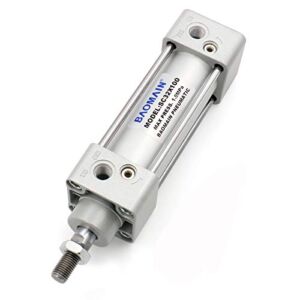 Baomain Pneumatic Air Cylinder SC 32 x 100 PT 1/8, Bore: 1 1/4 inch, Stroke: 4 inch, Screwed Piston Rod Dual Action 1 Mpa