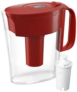 Brita Standard Metro Water Filter Pitcher, Red, Small 6 Cup, 1 Count