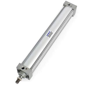 Baomain Pneumatic Air Cylinder SC 63 x 450 PT 3/8, Bore: 2 1/2 inch, Stroke: 18 inch, Screwed Piston Rod Dual Action