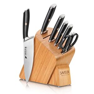 Saveur Selects 1026313 German Steel Forged 7-Piece Knife Block Set